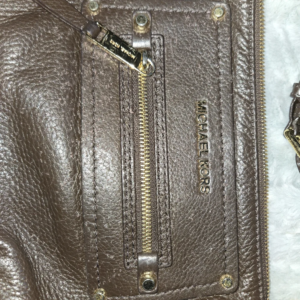 Michael Kors Dark Brown Leather Crossbody Bag - Picture 2 of 9